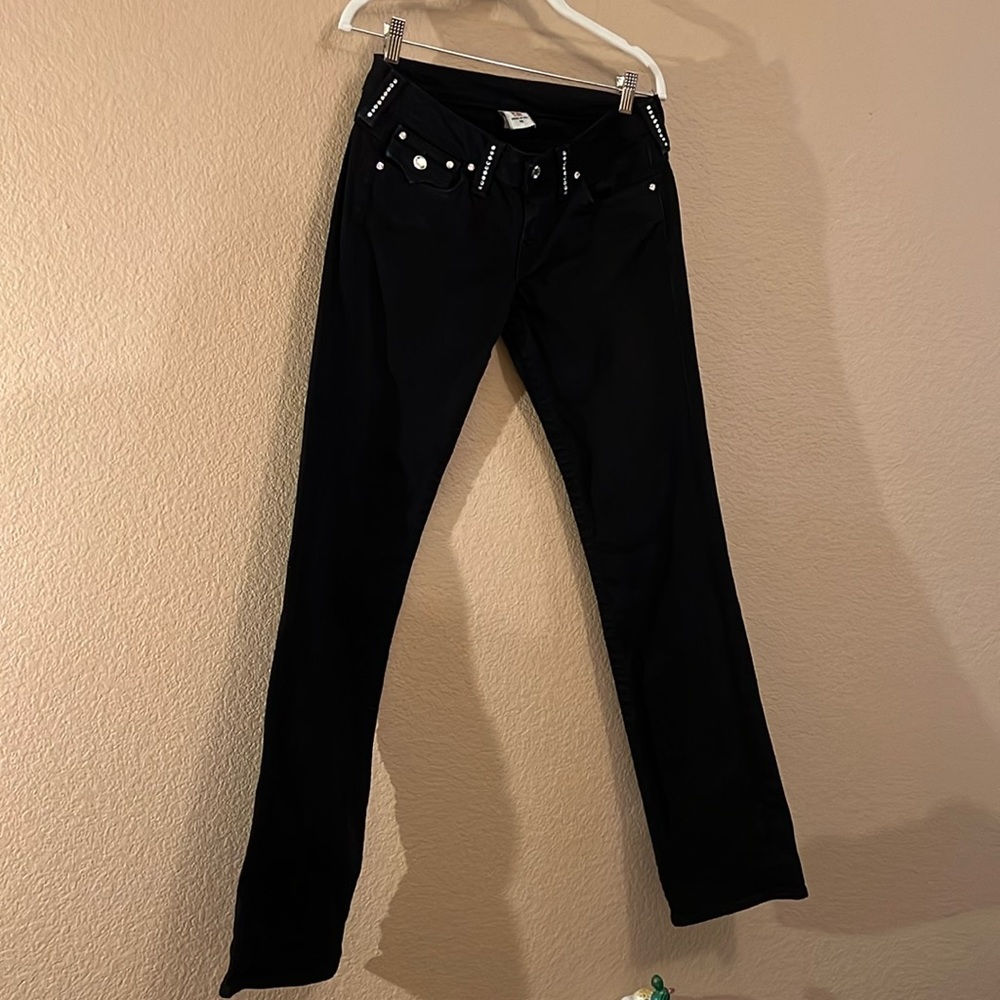 True Religion Black Disco Billy Jeans Size 29.